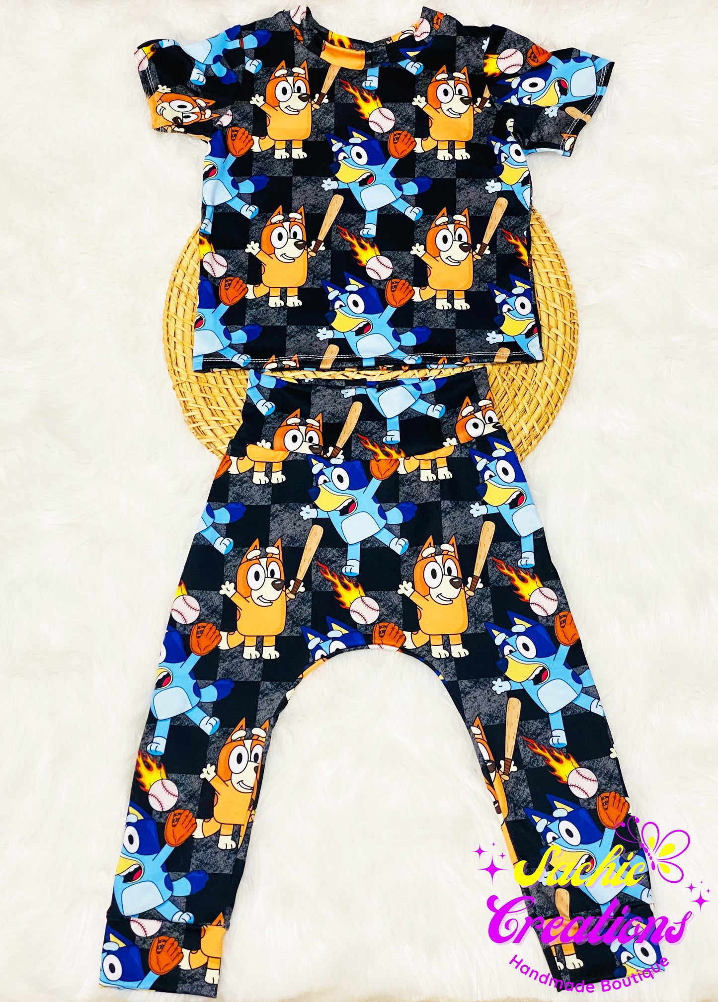 Blue Dog Baseball Set