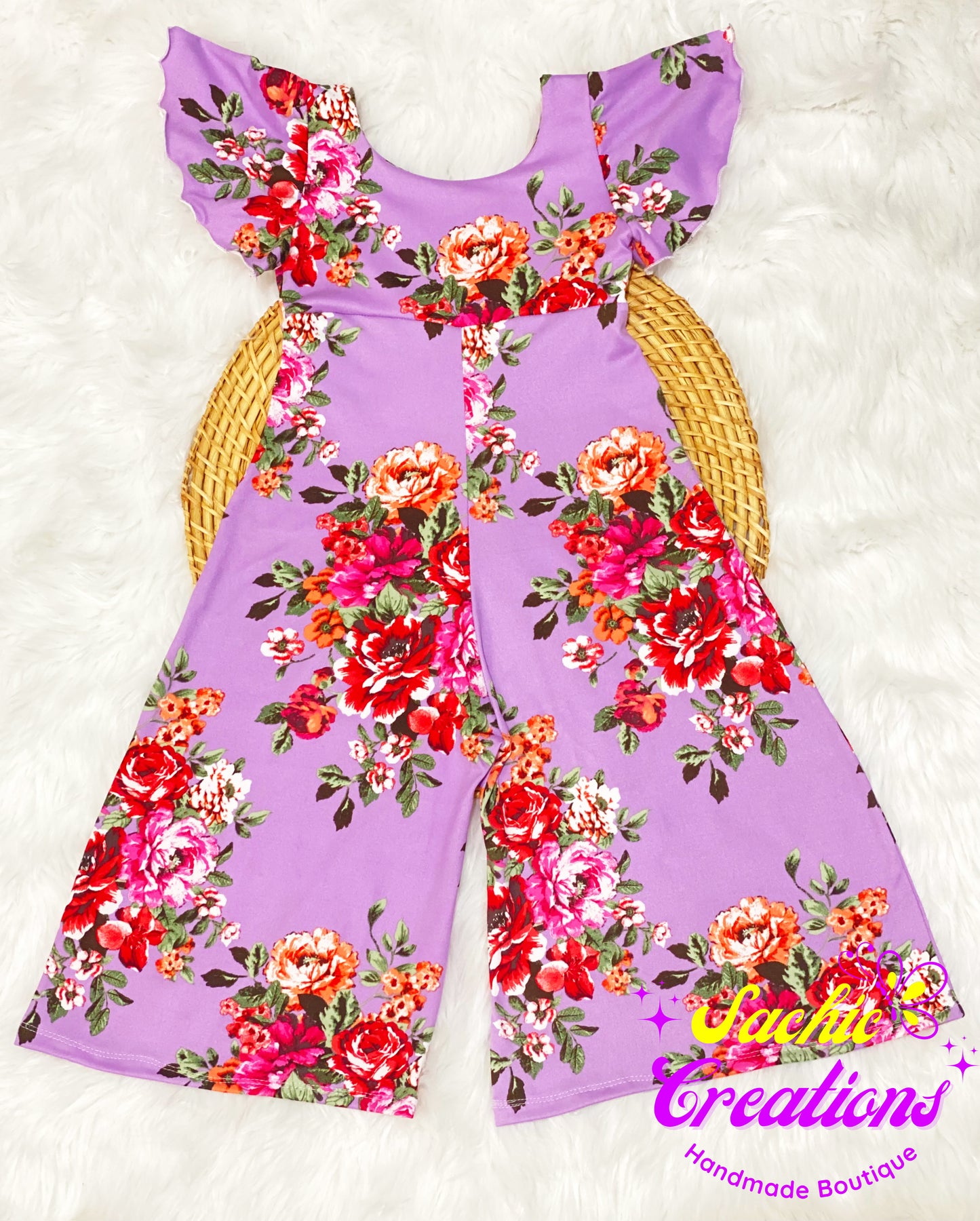 Floral Purple Romper