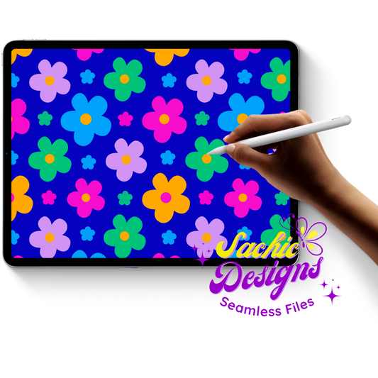 Pastel Floral Blue